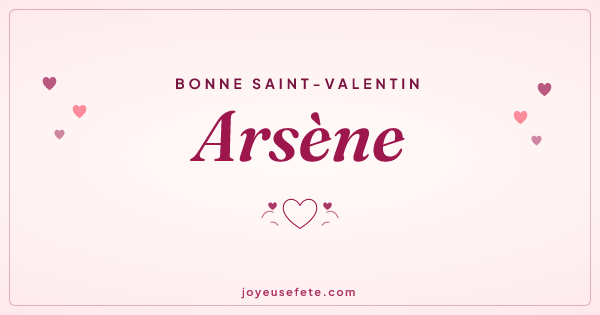 Image « Bonne Saint-Valentin Arsène » au format large