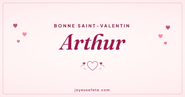 Image « Bonne Saint-Valentin Arthur » au format large
