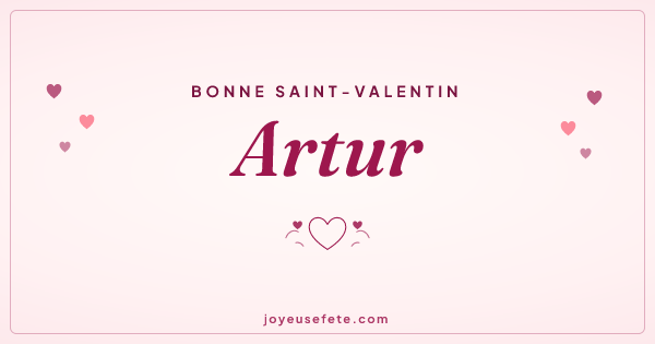 Image « Bonne Saint-Valentin Artur » au format large