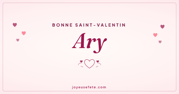 Image « Bonne Saint-Valentin Ary » au format large