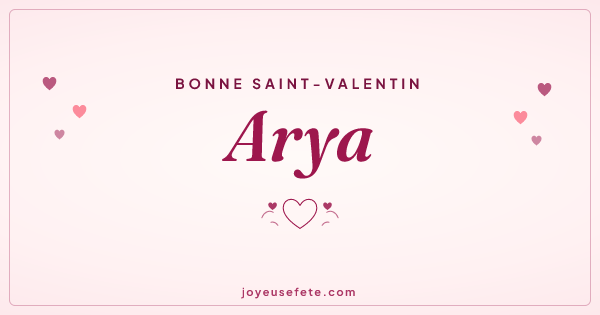 Image « Bonne Saint-Valentin Arya » au format large