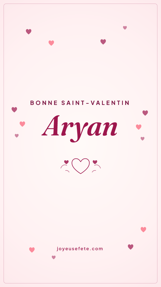 Image « Bonne Saint-Valentin Aryan » au format story