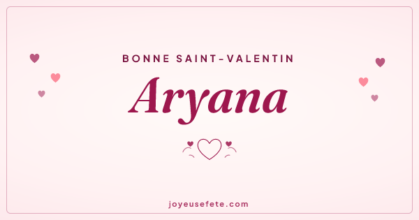 Image « Bonne Saint-Valentin Aryana » au format large