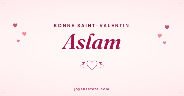 Image « Bonne Saint-Valentin Aslam » au format large