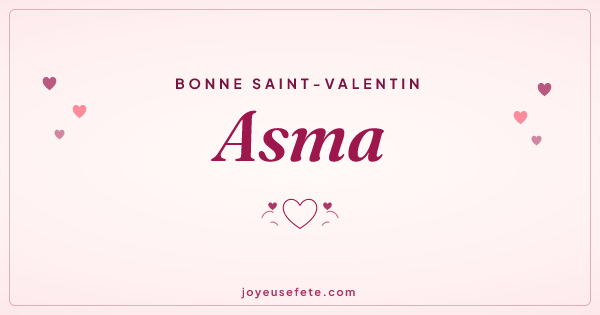 Image « Bonne Saint-Valentin Asma » au format large