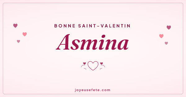 Image « Bonne Saint-Valentin Asmina » au format large