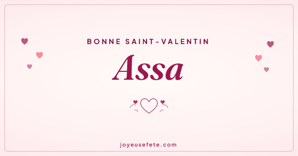 Image « Bonne Saint-Valentin Assa » au format large