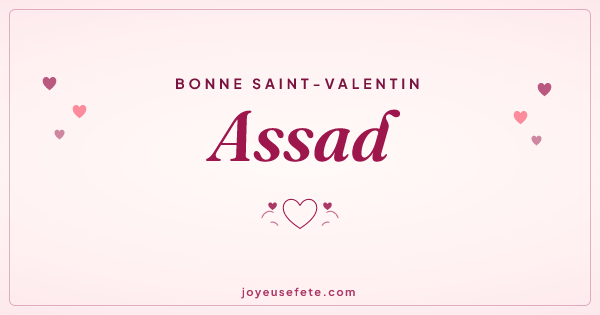 Image « Bonne Saint-Valentin Assad » au format large