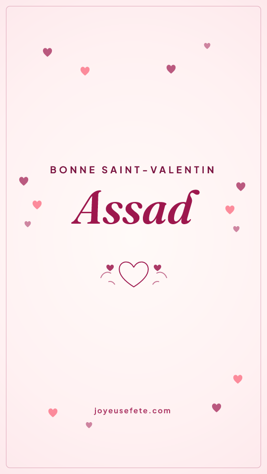 Image « Bonne Saint-Valentin Assad » au format story