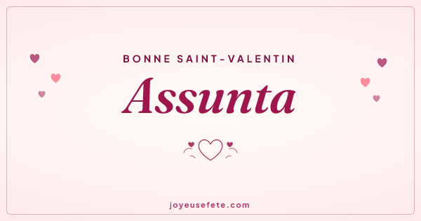 Image « Bonne Saint-Valentin Assunta » au format large