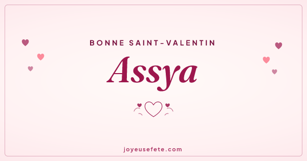 Image « Bonne Saint-Valentin Assya » au format large