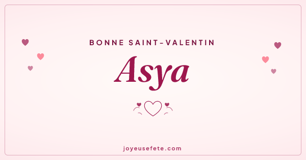 Image « Bonne Saint-Valentin Asya » au format large