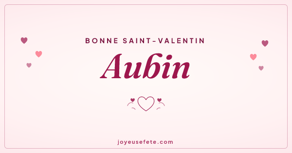 Image « Bonne Saint-Valentin Aubin » au format large