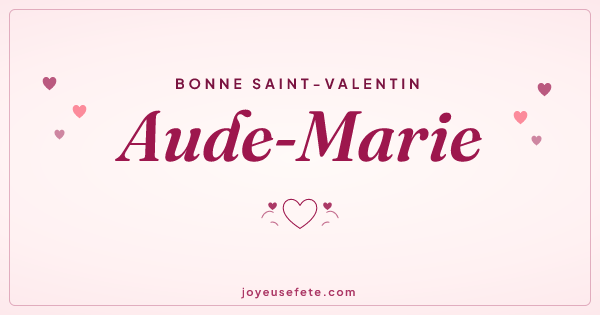 Image « Bonne Saint-Valentin Aude-Marie » au format large