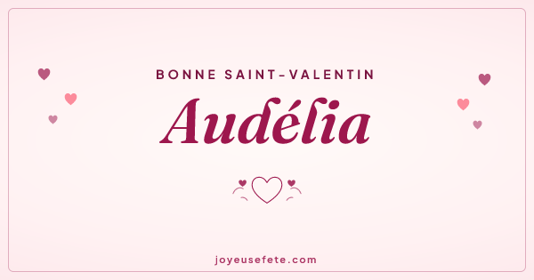 Image « Bonne Saint-Valentin Audélia » au format large