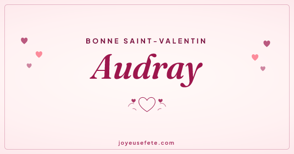 Image « Bonne Saint-Valentin Audray » au format large