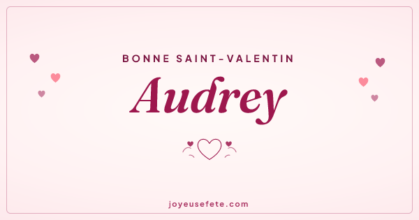 Image « Bonne Saint-Valentin Audrey » au format large