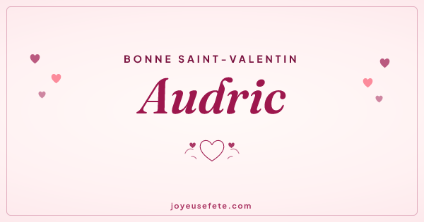 Image « Bonne Saint-Valentin Audric » au format large