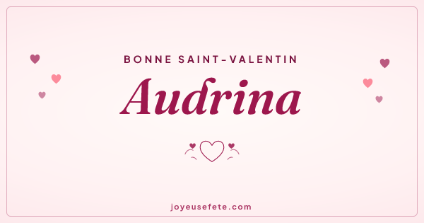 Image « Bonne Saint-Valentin Audrina » au format large
