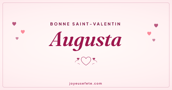 Image « Bonne Saint-Valentin Augusta » au format large