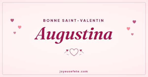Image « Bonne Saint-Valentin Augustina » au format large
