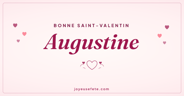 Image « Bonne Saint-Valentin Augustine » au format large