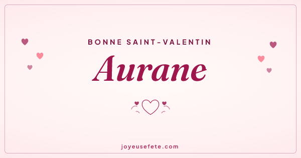 Image « Bonne Saint-Valentin Aurane » au format large