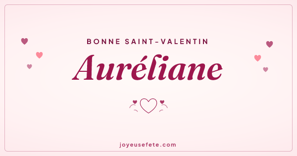 Image « Bonne Saint-Valentin Auréliane » au format large