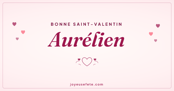 Image « Bonne Saint-Valentin Aurélien » au format large