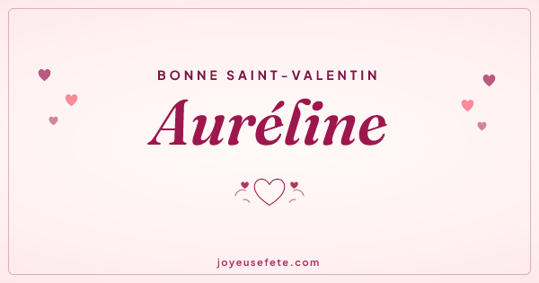 Image « Bonne Saint-Valentin Auréline » au format large