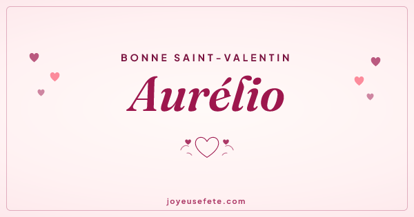 Image « Bonne Saint-Valentin Aurélio » au format large