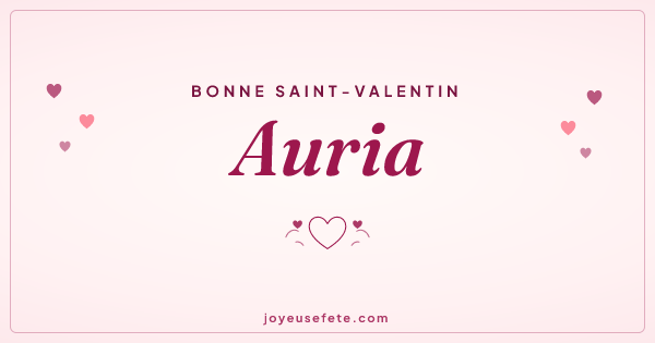 Image « Bonne Saint-Valentin Auria » au format large