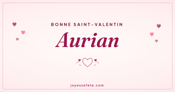 Image « Bonne Saint-Valentin Aurian » au format large