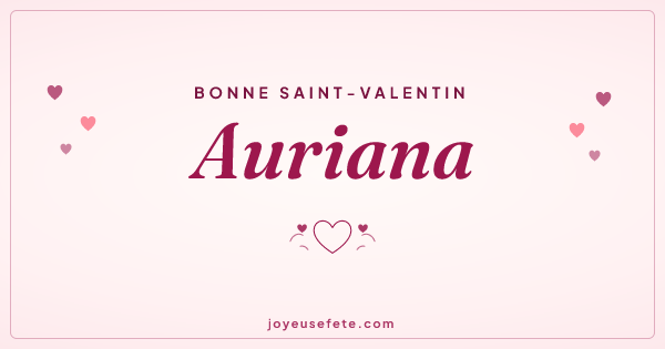 Image « Bonne Saint-Valentin Auriana » au format large