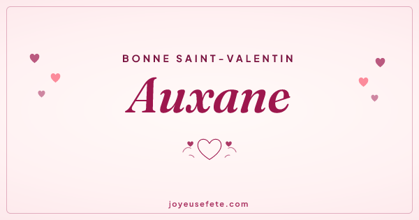 Image « Bonne Saint-Valentin Auxane » au format large