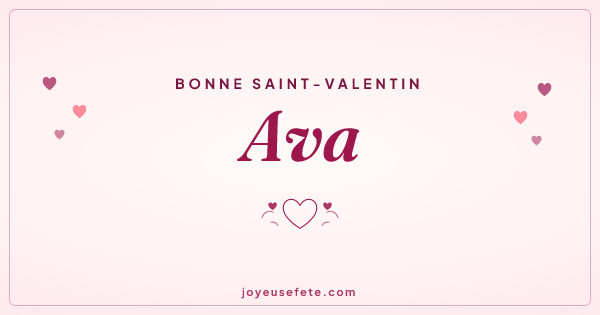 Image « Bonne Saint-Valentin Ava » au format large
