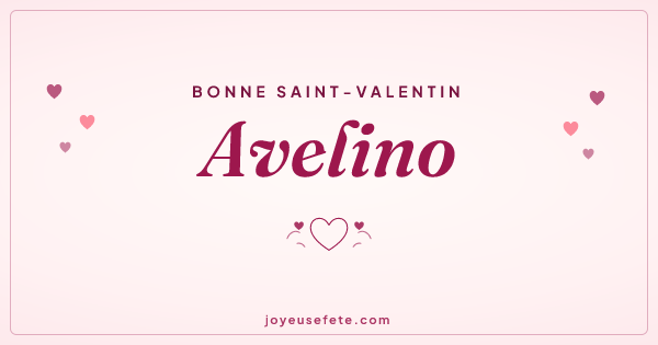 Image « Bonne Saint-Valentin Avelino » au format large