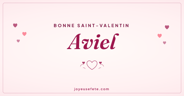 Image « Bonne Saint-Valentin Aviel » au format large