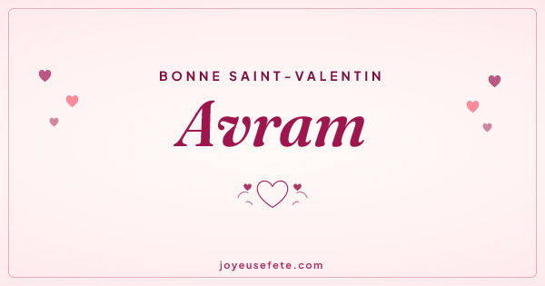 Image « Bonne Saint-Valentin Avram » au format large