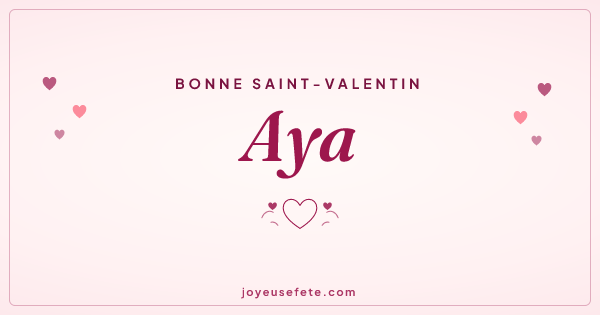 Image « Bonne Saint-Valentin Aya » au format large