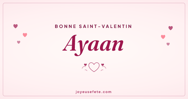Image « Bonne Saint-Valentin Ayaan » au format large