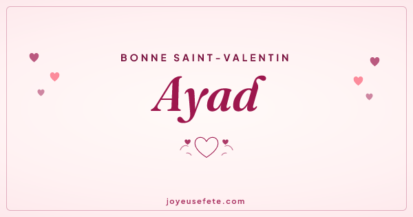 Image « Bonne Saint-Valentin Ayad » au format large