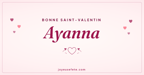 Image « Bonne Saint-Valentin Ayanna » au format large