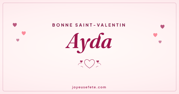 Image « Bonne Saint-Valentin Ayda » au format large