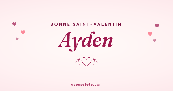 Image « Bonne Saint-Valentin Ayden » au format large