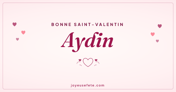 Image « Bonne Saint-Valentin Aydin » au format large