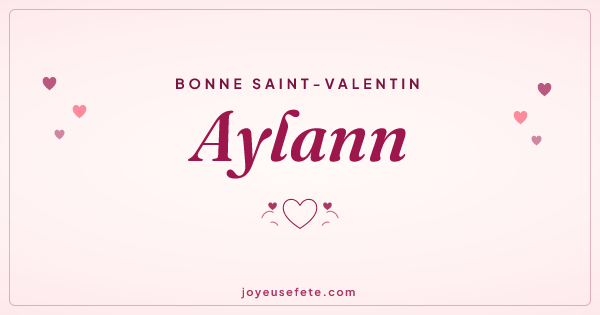 Image « Bonne Saint-Valentin Aylann » au format large