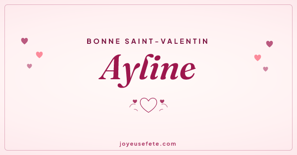 Image « Bonne Saint-Valentin Ayline » au format large
