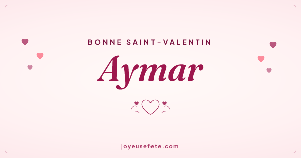 Image « Bonne Saint-Valentin Aymar » au format large