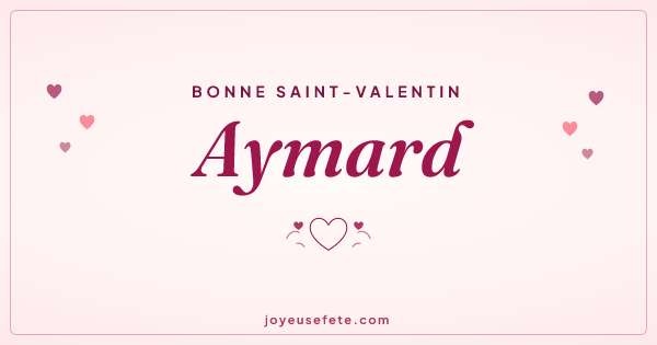 Image « Bonne Saint-Valentin Aymard » au format large